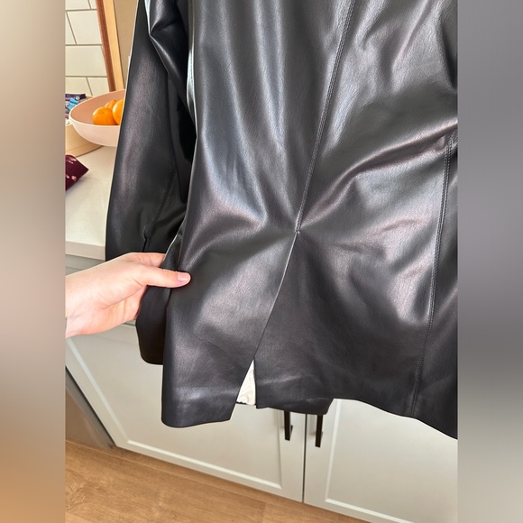 Nanushka Blair Wrap Front Vegan Leather Blazer - Picture 8 of 13